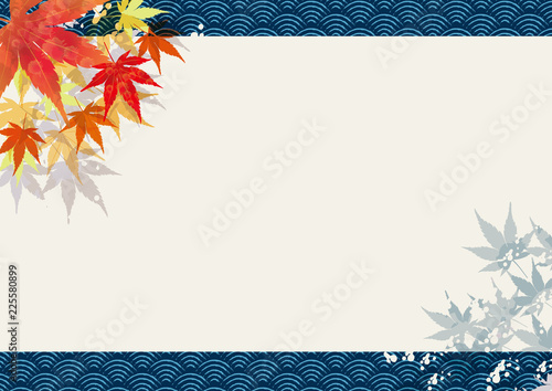 和柄 和風のイメージ背景 紅葉 年賀状 秋 お正月のイメージイラスト 横 Stock Vector Adobe Stock 和柄 和風のイメージ背景 紅葉 年賀状 秋 お正月のイメージイラスト 横 Stock Vector Adobe Stock