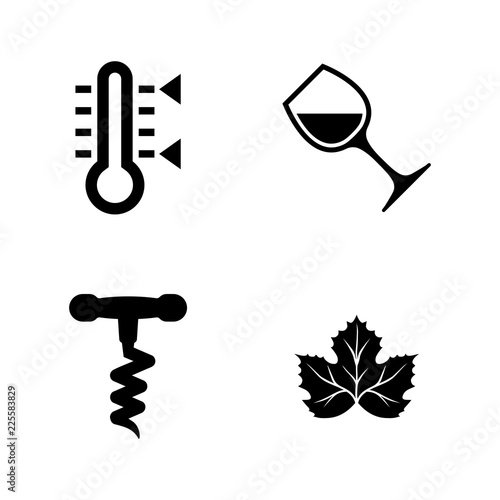 Wine Making, Winemaking. Simple Related Vector Icons Set for Video, Mobile Apps, Web Sites, Print Projects and Your Design. Wine Making, Winemaking icon Black Flat Illustration on White Background.