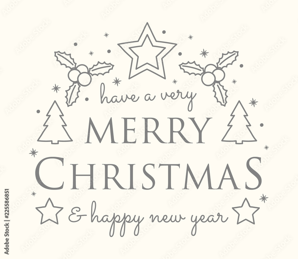 Obraz premium Concept of Christmas background with ornaments and wishes. Vector.