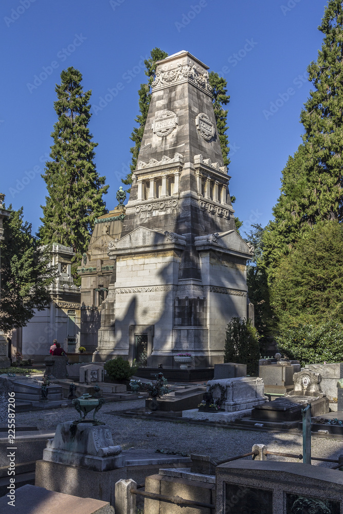 Obraz premium Old monumental cemetery in Milan