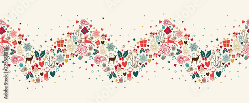 Christmas pattern card of holiday decoration