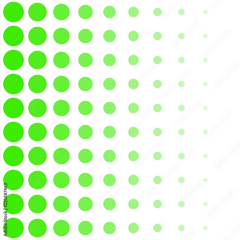 Green halftone abstract circles