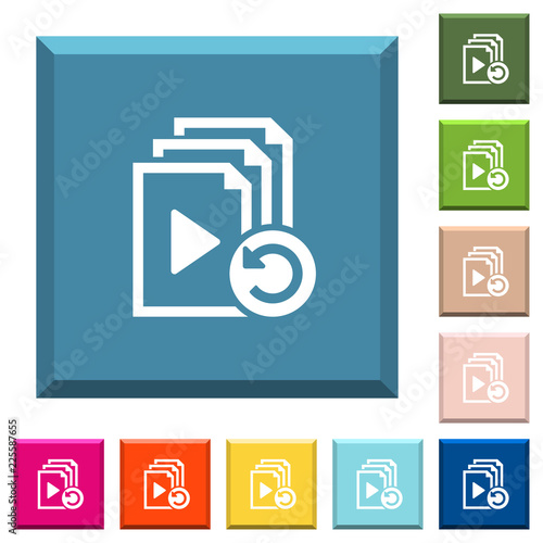 Undo last playlist operation white icons on edged square buttons