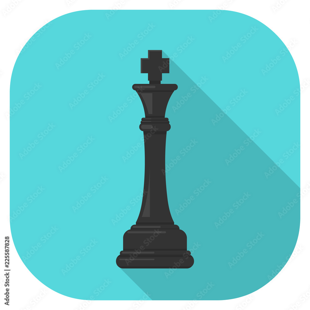 Vector Flat Icon Chess Game Illustration. Vector Flat Icon Chess Game Illustration.