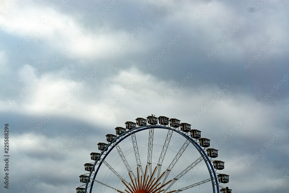 Ferris wheel (Riesenrad) on the Oktoberfest in Munich - Germany