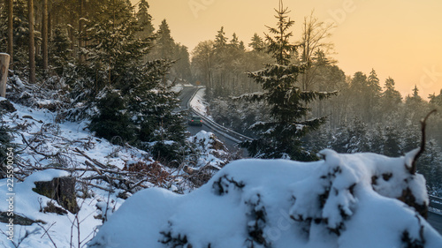 Feldberg Winter Road to Taunus in Hesse photo