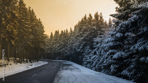 Feldberg Winter Road to Taunus in Hesse