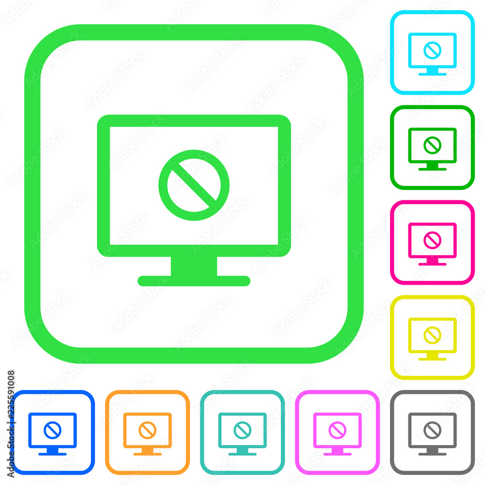 Disabled display vivid colored flat icons Disabled display vivid colored flat icons