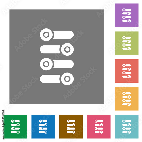 Fine tune square flat icons