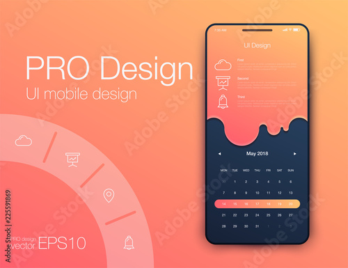 Date application UI design concept stock vector