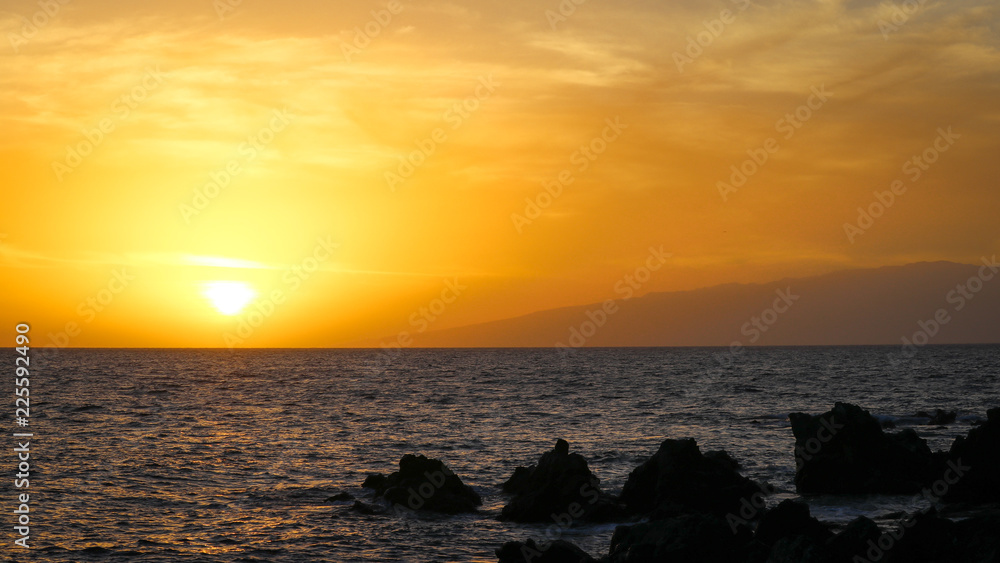 Sunset in Playa San Juan, Tenerife