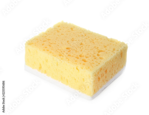 Cleaning sponge for dish washing on white background