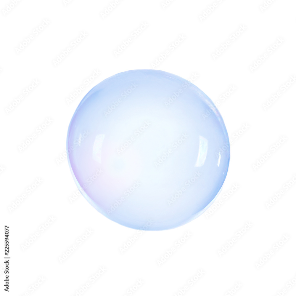 Beautiful translucent soap bubble on light background Beautiful translucent soap bubble on light background