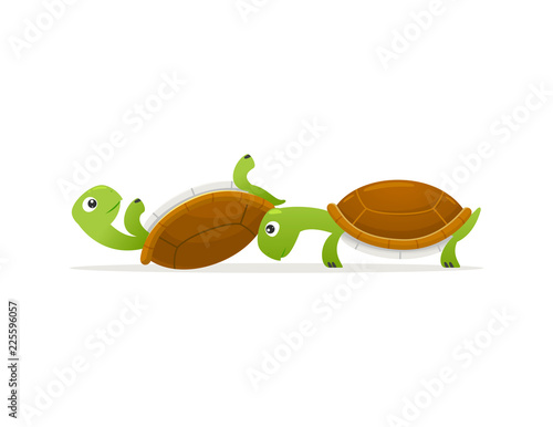 Turtle helps the upside down turtle