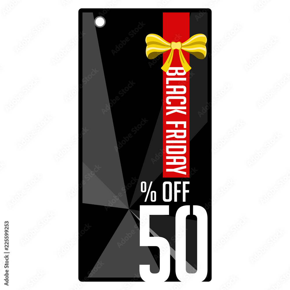 Fototapeta premium Colored black friday label. Vector illustration design