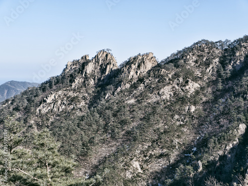 Beautiful mountain panorama in Seoraksan National Park, South Korea