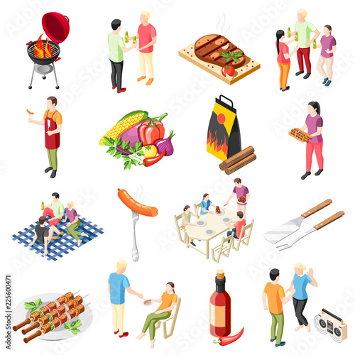 Barbecue Products Icon Set
