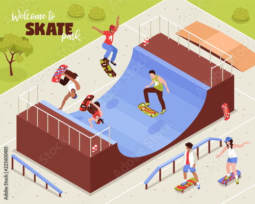 Outdoor Skate Park Background