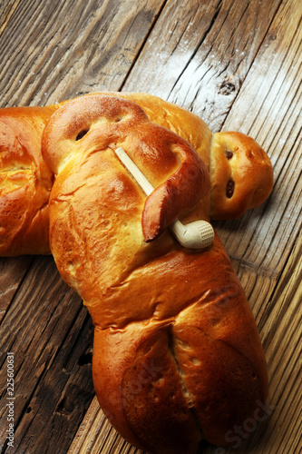 stutenkerl or weckmann. baked traditional german pastery. photo