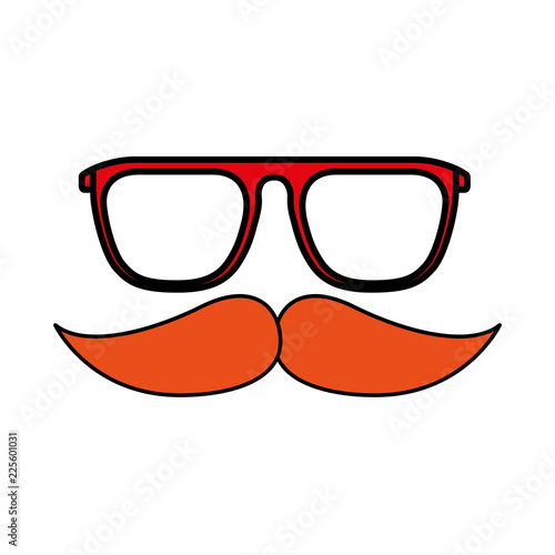 hipster glasses mustache fashion retro