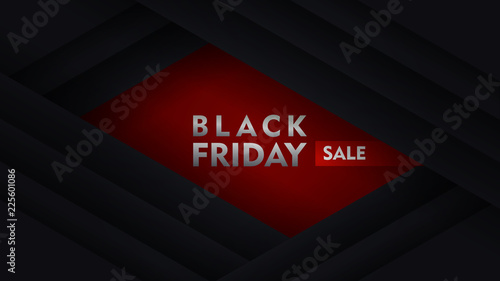 Black Friday Sale label. Vector illustration. 3d letter Design elements for sale banners, posters, cards 