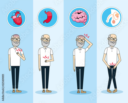 old man with illness control diagnosis prevention