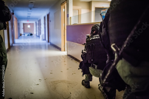 Tactical Team Training in an Abandoned Hospital 