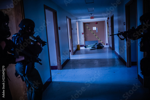 Tactical Team Training in an Abandoned Hospital 