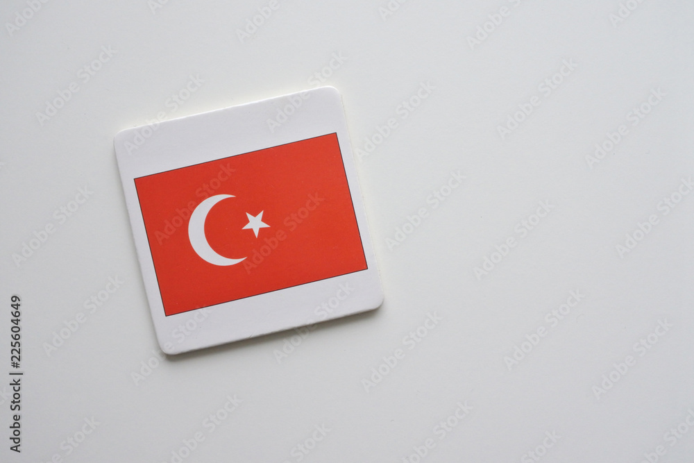 Turky flag on white background Turky flag on white background