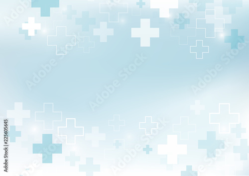 Abstract geometric medical shape structures space for text background. Science design. Vector illustration