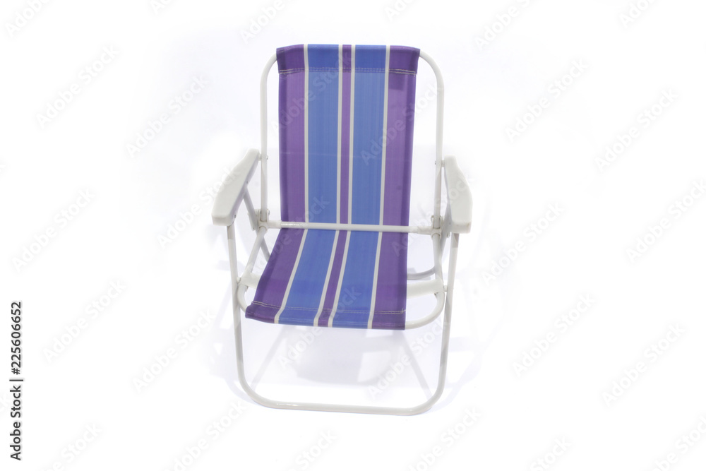 striped beach chair isolated on white background striped beach chair isolated on white background