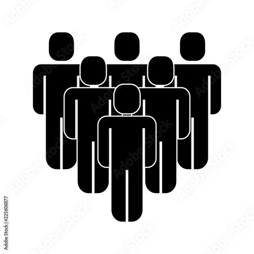 group of people teamwork silhouette