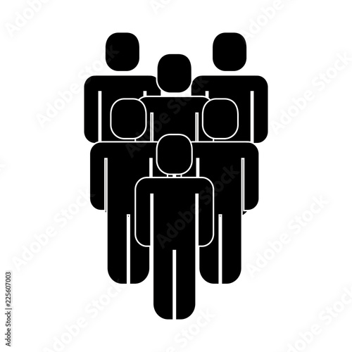 group of people teamwork silhouette