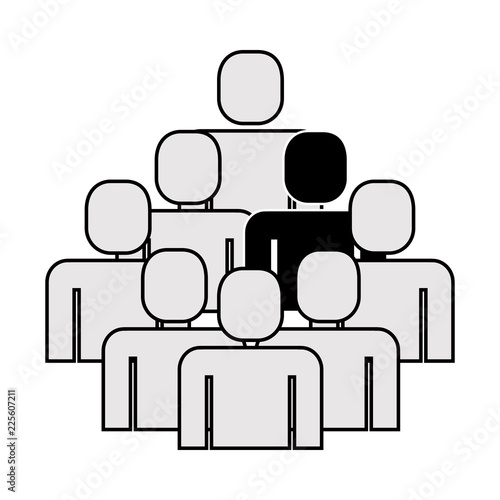 group of people teamwork silhouette
