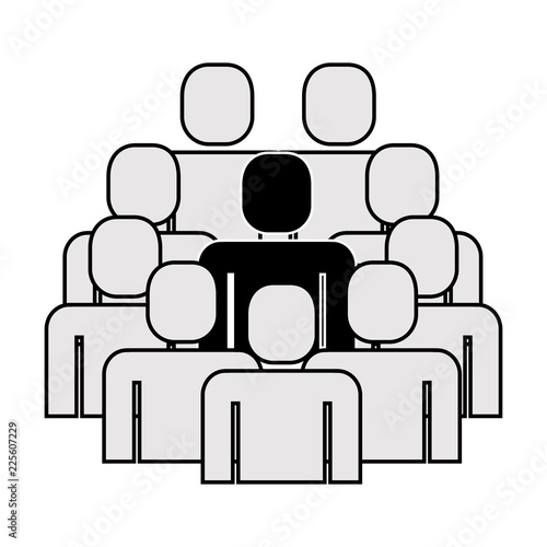 group of people teamwork silhouette