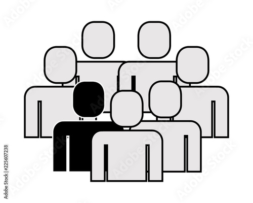 group of people teamwork silhouette