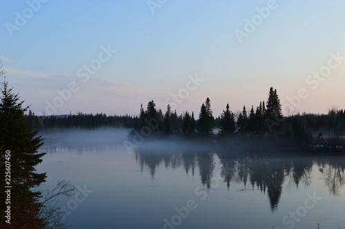 River in fog