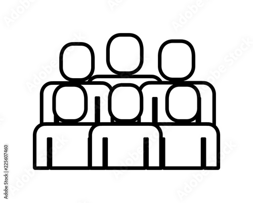 group of people teamwork silhouette