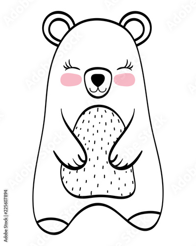 Bear wild animal cartoon