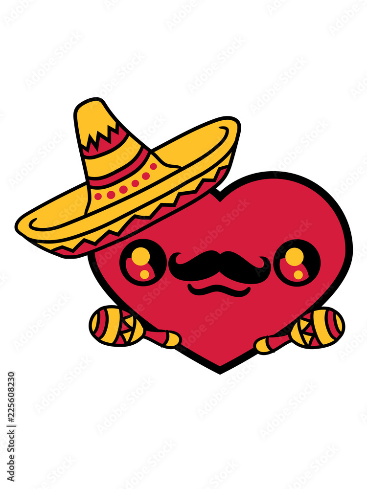 sombrero rasseln hut mustache mexikaner südamerika party feiern musik herz gesicht süß niedlich kopf form liebe verliebt freund freundin mann frau clipart comic cartoon sombrero rasseln hut mustache mexikaner südamerika party feiern musik herz gesicht süß niedlich kopf form liebe verliebt freund freundin mann frau clipart comic cartoon