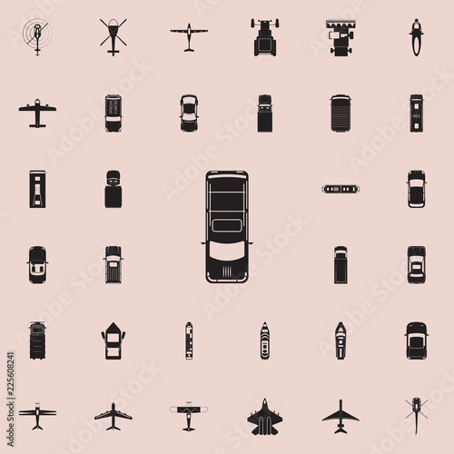 hatchback icon. Transport view from above icons universal set for web and mobile
