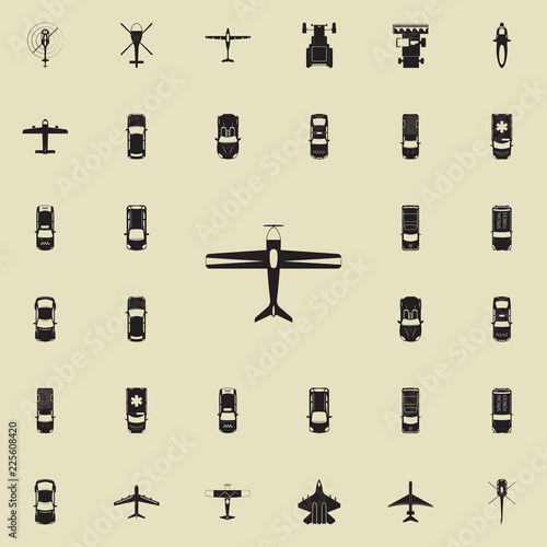 biplane icon. Transport view from above icons universal set for web and mobile