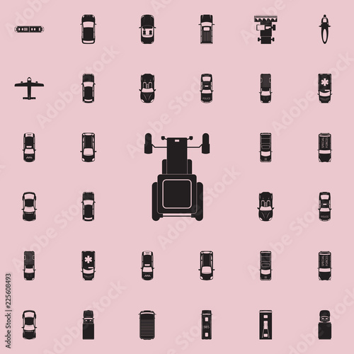 tractor icon. Transport view from above icons universal set for web and mobile
