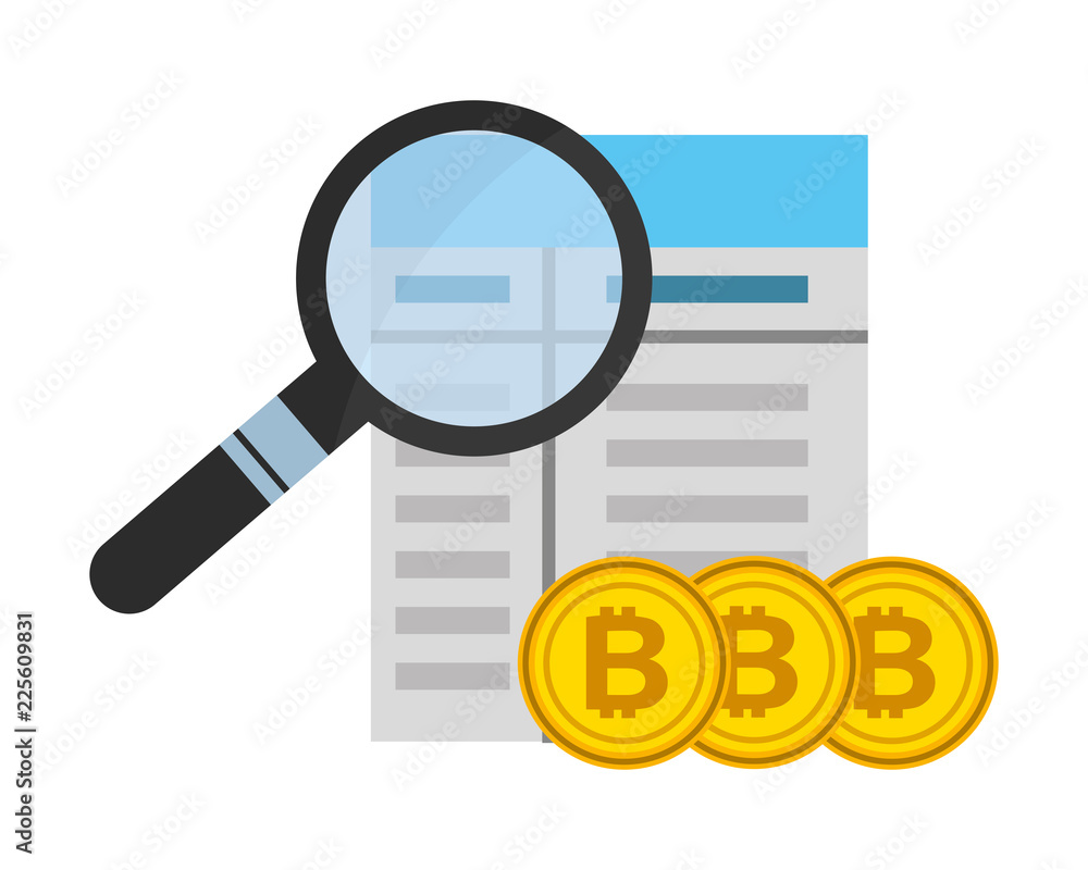 contract magnifying glass bitcoin fintech contract magnifying glass bitcoin fintech