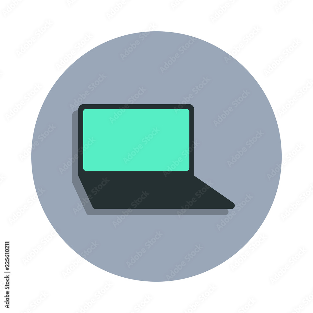 a laptop icon in badge style. One of web collection icon can be used for UI, UX a laptop icon in badge style. One of web collection icon can be used for UI, UX