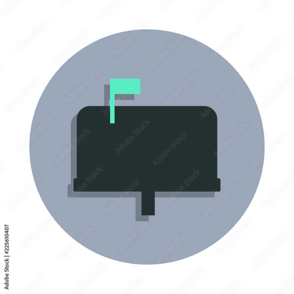 mailbox icon in badge style. One of web collection icon can be used for UI, UX mailbox icon in badge style. One of web collection icon can be used for UI, UX