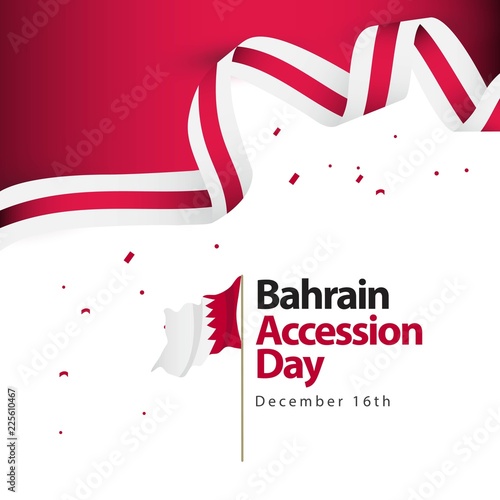 Bahrain Accession Day Vector Template Design Illustration
