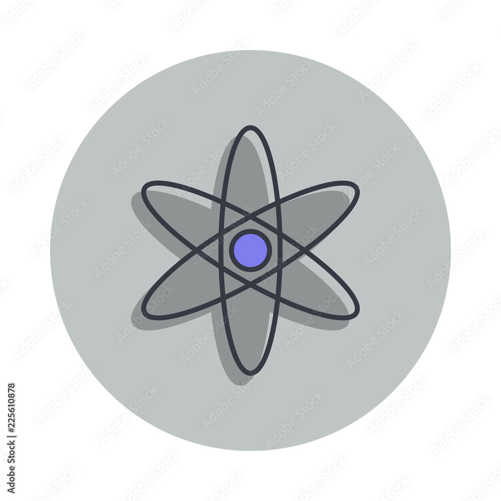 atoms icon in badge style. One of web collection icon can be used for UI, UX atoms icon in badge style. One of web collection icon can be used for UI, UX