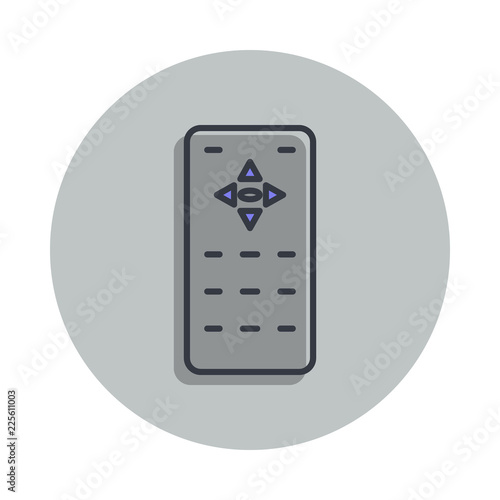 remote controller icon in badge style. One of web collection icon can be used for UI, UX