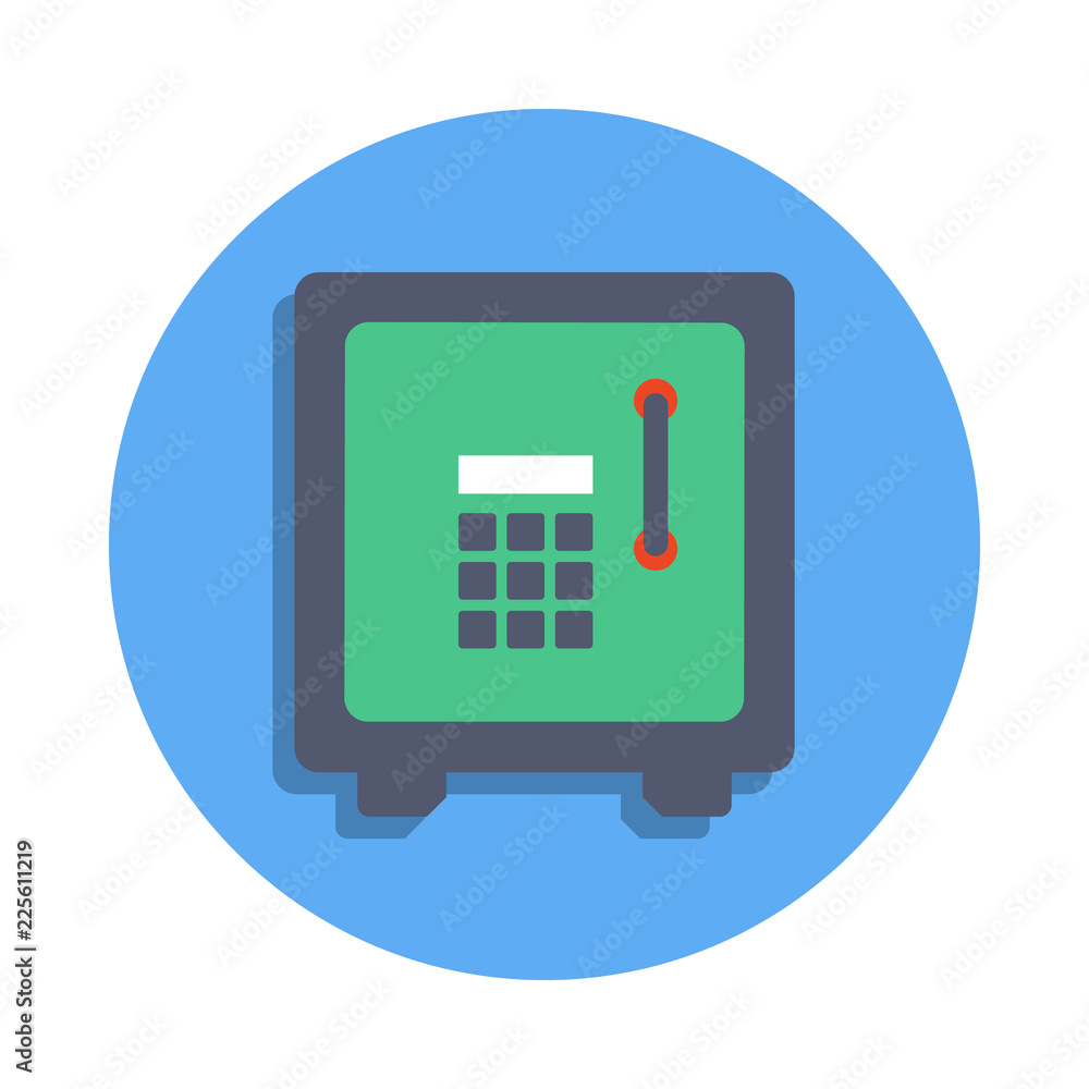 safe with code colored icon in badge style. One of Banking collection icon can be used for UI, UX safe with code colored icon in badge style. One of Banking collection icon can be used for UI, UX